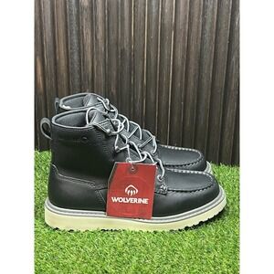 Size 7.5 M - Wolverine Trade Wedge UL Men's Black Leather 6" Soft Toe W240049